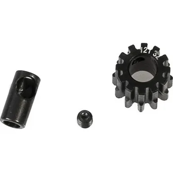 Ocelový motorový pastorek 12 zubů, modul 32DP s 5mm vrtáním a 3,17mm adaptérem