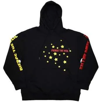 Pánská mikina Merch Pierce The Veil: Pierce The Veil Unisex Pullover Hoodie: Jaws Of Life (black) (sleeve Print) (large) L