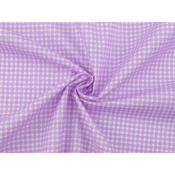 Bavlněná látka / plátno mini káro, střední, 6 (30) fialová sv.