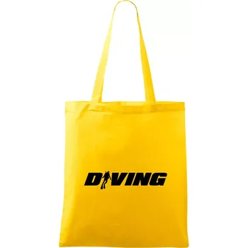 Diving nápis potápěč - Taška bavlněná - 42 x 38 cm ( Žlutá )