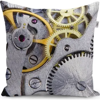 Polštář Sablio Polštář Hodinový strojek - 40x40 cm
