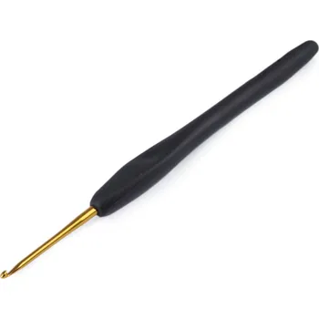 Jehlice Háček na háčkování se silikonovou rukojetí vel. 2; 2,5; 3; 3,5; 4; 4,5; 5; 5,5; 6, malé, 2 (2,5 mm) černá