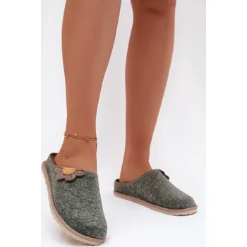 Dámské polobotky Dámské pantofle s květinou Inblu CS000043 zelené 37