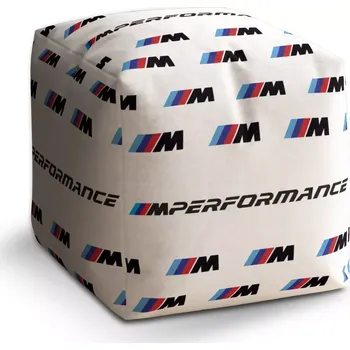 Taburet Sablio Taburet Cube MPERFORMANCE bílý vzor: 40x40x40 cm