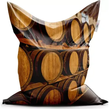 Sedací pytel Sablio Sedací vak Classic Dřevěné sudy - 150x100 cm
