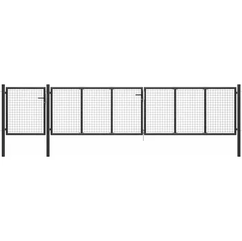 brána vidaXL Zahradní brána ocel 500 x 75 cm antracitová