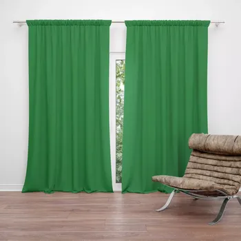 Závěs Sablio Závěs Tmavě zelená: 2ks 140x250cm