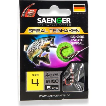 Saenger Návazec pro lov s těstem (háček se spirálou) Teighaken SR-286 vel. 2, 5 ks/bal