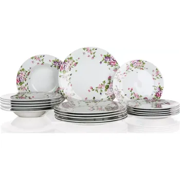 BANQUET Talířová sada BEAUTY KYTKY 18 dílů, porcelán