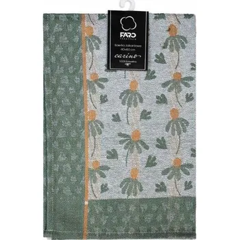 Utěrka UTĚRKA KUCHYŇSKÁ BAVLNĚNÁ 40X60 ŽAKÁROVÁ CARINO ZELENÉ LÍSTKY