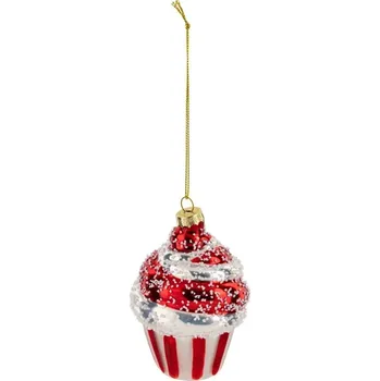 Vánoční dekorace Vánoční Vánoční Baňky na stromeček, košíčky 6 Ks , skleněné sladkosti na vánoční stromeček