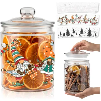 Sklenice Nádoba pro skladování 2L SKLENICE NA CUKROVÍ PERNÍKY HOUBY SUŠENÉ