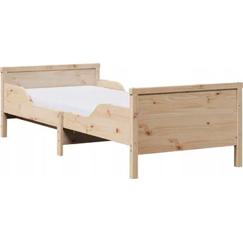 Postel Rámeček postele s matrací Hnědý 80 x 200 cm Masivní borovicové dřevo