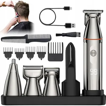 Strojek na vlasy SADA NA STŘÍHÁNÍ VLASŮ 5 V 1 S NÁSTAVCI PRO RŮZNÉ ČÁSTI TĚLA