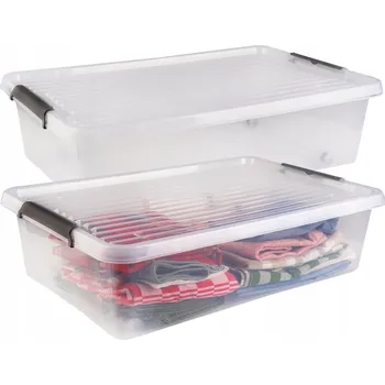 Úložný box PLASTOVÝ BOX 29 L ORGANIZÉR S VÍKEM A KOLEČKY PRO SKLADOVÁNÍ