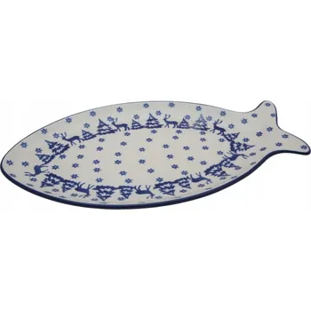 Mísa RYBA 33 cm Ceramika Artystyczna Bolesławiec VZOR SOBŮ 1931 Vánoční