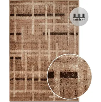 Koberec Kusový koberec RAVE 24009 133 Hnědý Rozměr: 60x110 cm