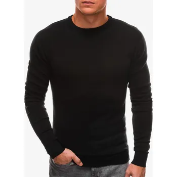 Pánské oblečení Edoti Pánské Černý pánský basic svetr Edoti Černá XL (2320039)
