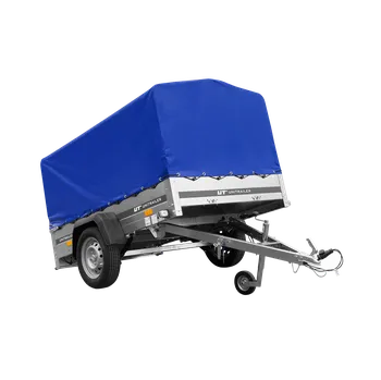 Auto-moto Jednonápravový přívěs na pružinách 200x125 UNITRAILER GARDEN 201/R KIPP s rámem H-800 a modrou plachtou