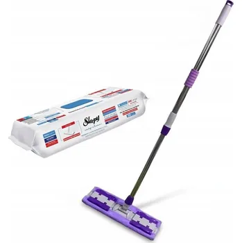 mop Sleepy sada mop s tyčí + vlhčené ubrousky/náhradní náplně do mopu modré