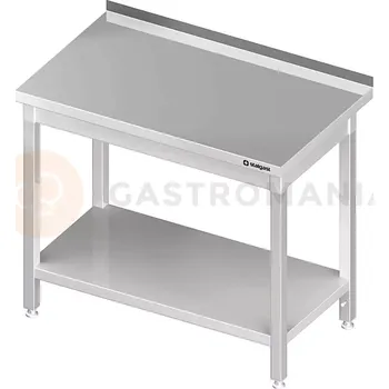 Počítačový stůl Ocelový stůl s policí, přístěnný, montovaný, 1200x700x850 mm | STALGAST, 611327