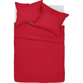 Povlečení Povlečení 160x200 Sada 3 povlaků na polštáře 70x80 Bavlna Simply Red