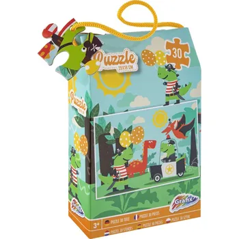 Puzzle 30 dílků 29x18 cm Dinosauři