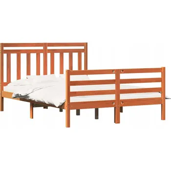 Postel Rám postele s čelo 2 pcs Voskově hnědá 150 x 200 cm