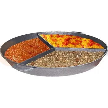 Servírovací stolek Velká hliníková pánev 800 mm se 3 přepážkami | NEUMARKER, 00-00527