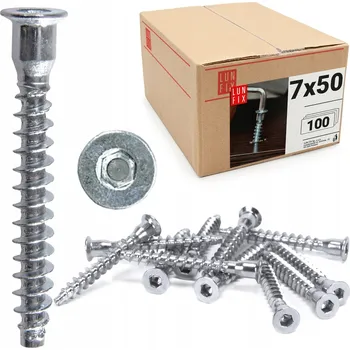 Vrták Konfirmáty do dřeva 7x50mm 100 ks