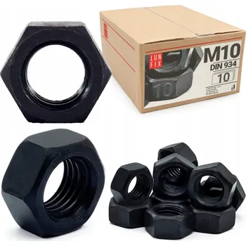 Matice Matice M10 tř. 10.9 černá DIN 934 10 Ks