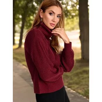 Dámský svetr Sinsay - Svetr - fuchsiová - 479CA-43X - 479CA-43X-XXS-1