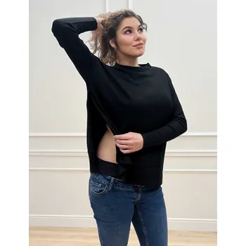 Těhotenský svetr Těhotenský a kojící svetr Molly 3v1 - černý Velikost: XL