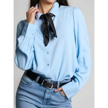 Pánská košile Sinsay - Košile z&nbsp;viskózy - modrá - 075GY-05X - 075GY-05X-XL