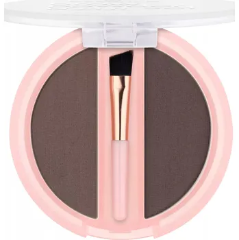 Tužka na obočí Essence Brow Powder Duo Set Pudr na obočí se štětečkem - 03 Dark 1,8g