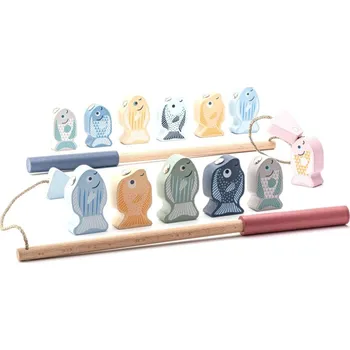 ostatní stavebnice CUBIKA Pastel Rybolov - dřevěná hra 14 dílů