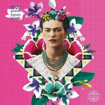 Puzzle Adult Jigsaw Puzzle Frida Kahlo Pink: 1000-piece Jigsaw Puzzles Kolektivní práce