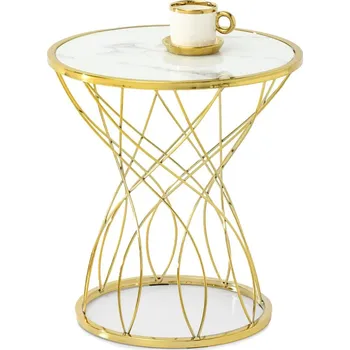 Křeslo Mebel Partner Favorezcan (mramor + zlatá)