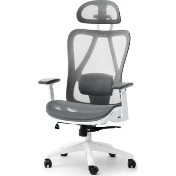 Křeslo Mebel Partner Derenis (šedá + bílá)