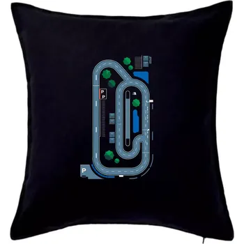 Polštář Závodní dráha - Rodiče - Polštář 50x50 - 50x50 - Pouze potah ( Černá )