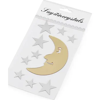 Zrcátko pro motocykl Samolepicí zrcátka srdce, hvězdy, malé, 3 viz foto měsíc