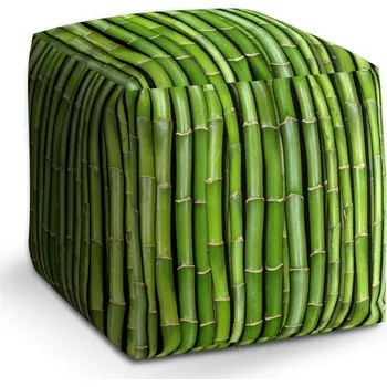 Obývací pokoj Sablio Taburet Cube Bambus: 40x40x40 cm