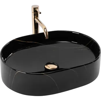 Rea Nadia 50 umyvadlo na desku, black stone, REA-U9240