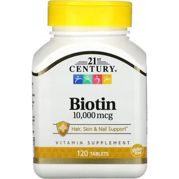Doplněk stravy 21st Century Biotin 10000 mcg biotin tablety 120 ks