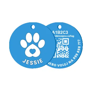 psí známka Psí známka se jménem psa, tel. číslem a qr kódem / nerezová ocel