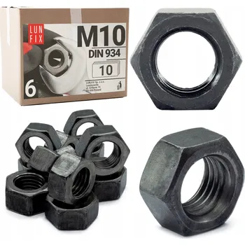 Matice Matice M10, třída 6, černá, DIN 934, balení 10 ks