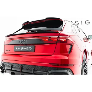 Auto-moto Maxton Design spodní prodloužení spoileru pro Audi RSQ8 Mk1, černý lesklý plast ABS