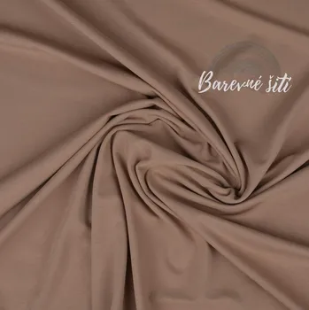 Teplákovina počesaná Premium Tmavá béžová (E) (Počesaná teplákovina s elastanem)