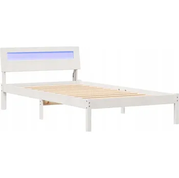 Ložnice Rám postele s čelo Bílá 80 x 200 cm Masivní borové dřevo