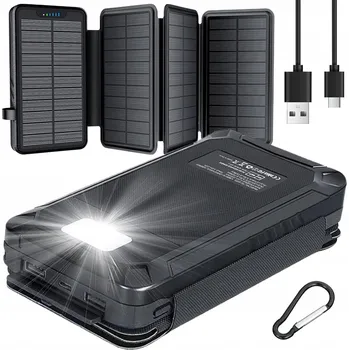 Powerbanka SOLÁRNÍ POWERBANKA 26800MAH S LED SVÍTILNOU PRO TELEFONY A TABLETY